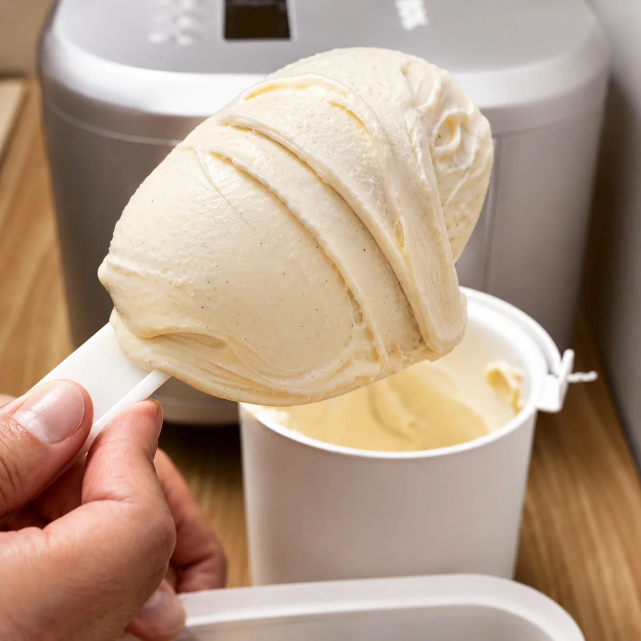 Gelato de morango sem açúcar